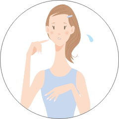 困っている女性のイラスト