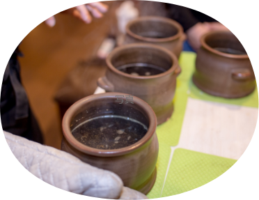 よもぎ蒸しの後の壺の画像